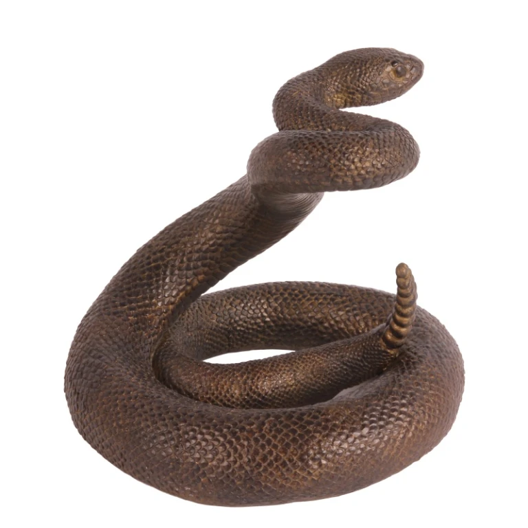 Käärmeveistos - ruskea - 21 cm
