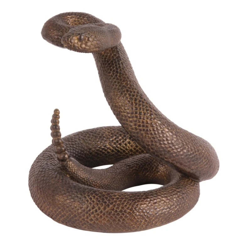 Käärmeveistos - ruskea - 21 cm