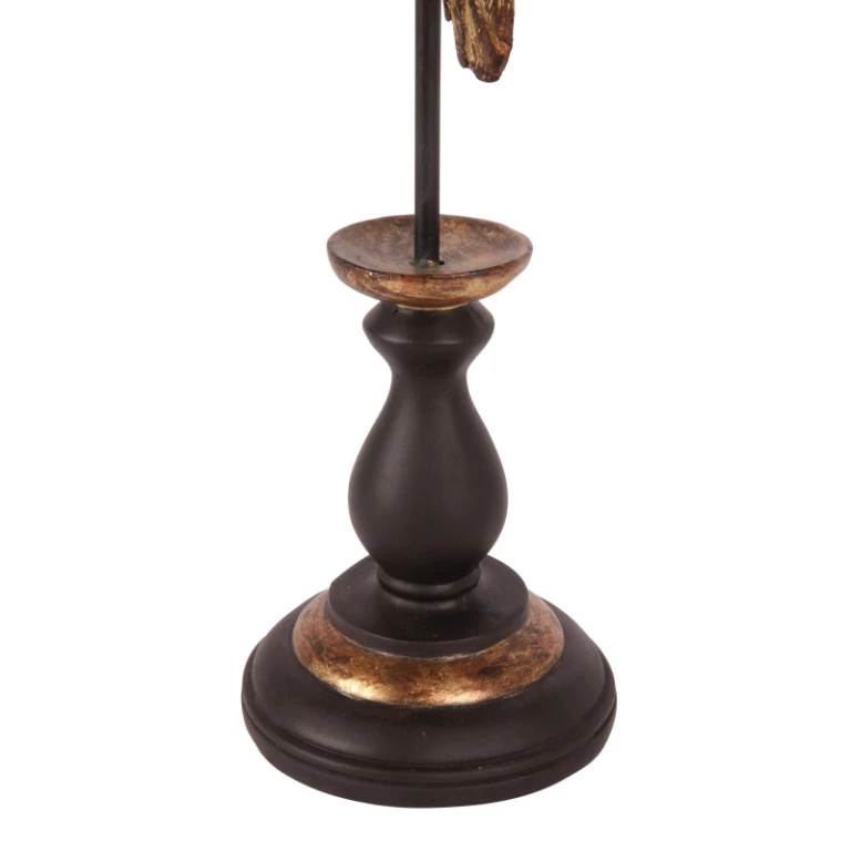 Papukaijapatsas jalustalla – kulta – 33 cm