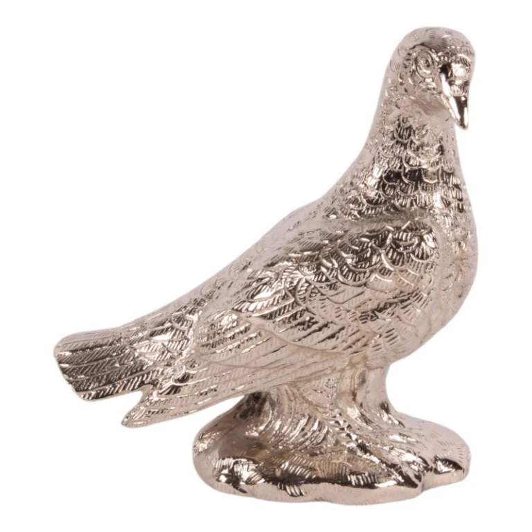Kyyhky messinki - hopea - 15 cm