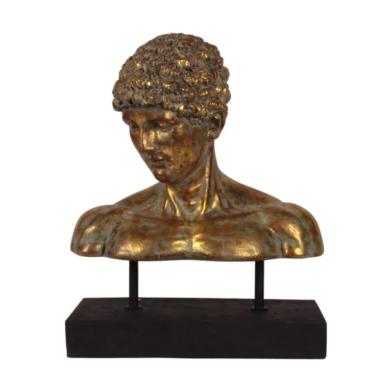 Patsas jalustalla – kulta – 53 cm