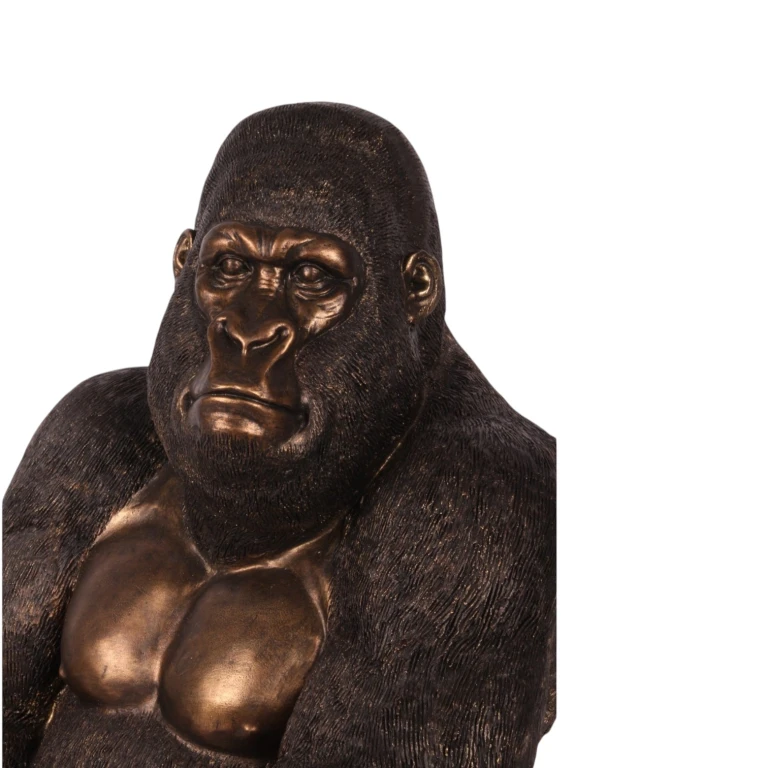 Gorilla-patsas - kulta - 61 cm