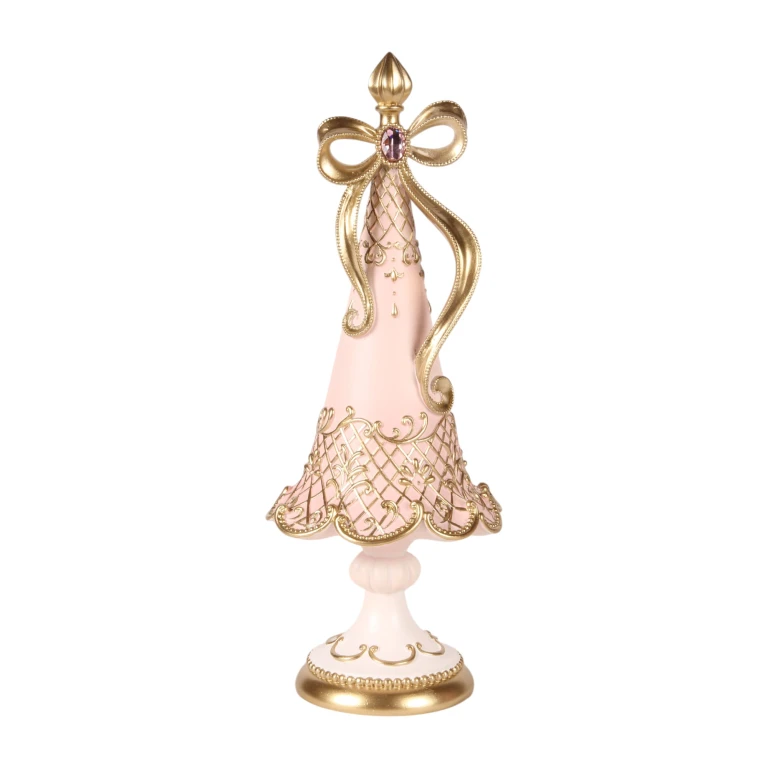 Miniatuurijoulukuusi - vaaleanpunainen - 35,5 cm - taidehartsia