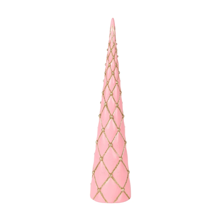 Miniatuurijoulukuusi - vaaleanpunainen - 35,5 cm - taidehartsia