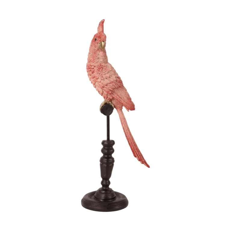 Papukaija varresta – pinkki – 35 cm