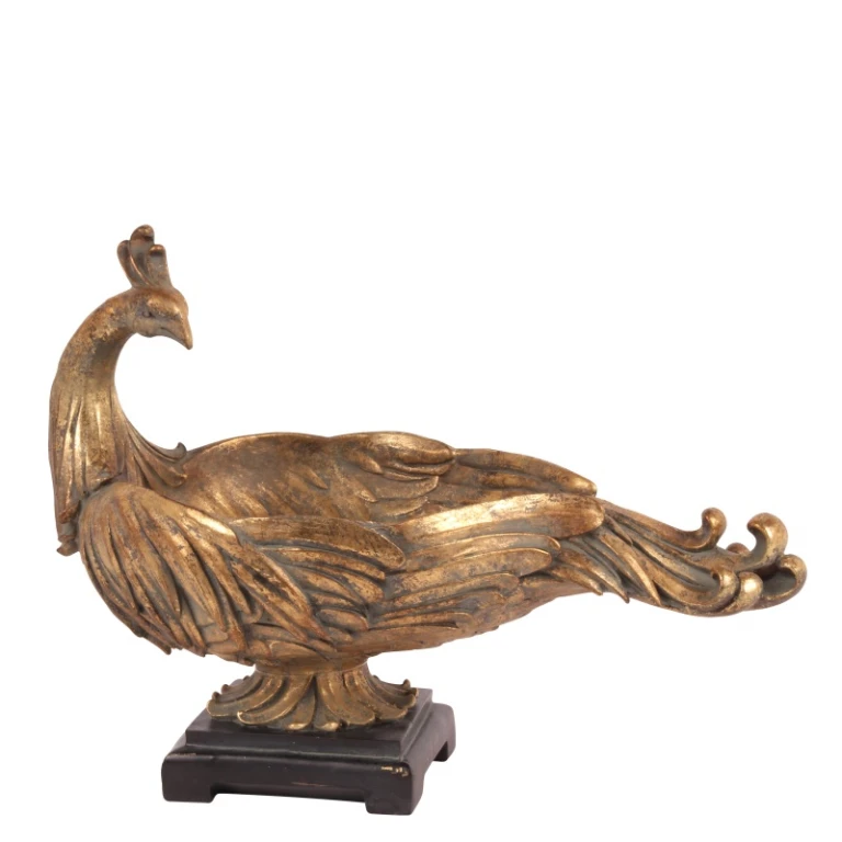 Dutch Style Sierschaal Pauw - kulta - 45 cm