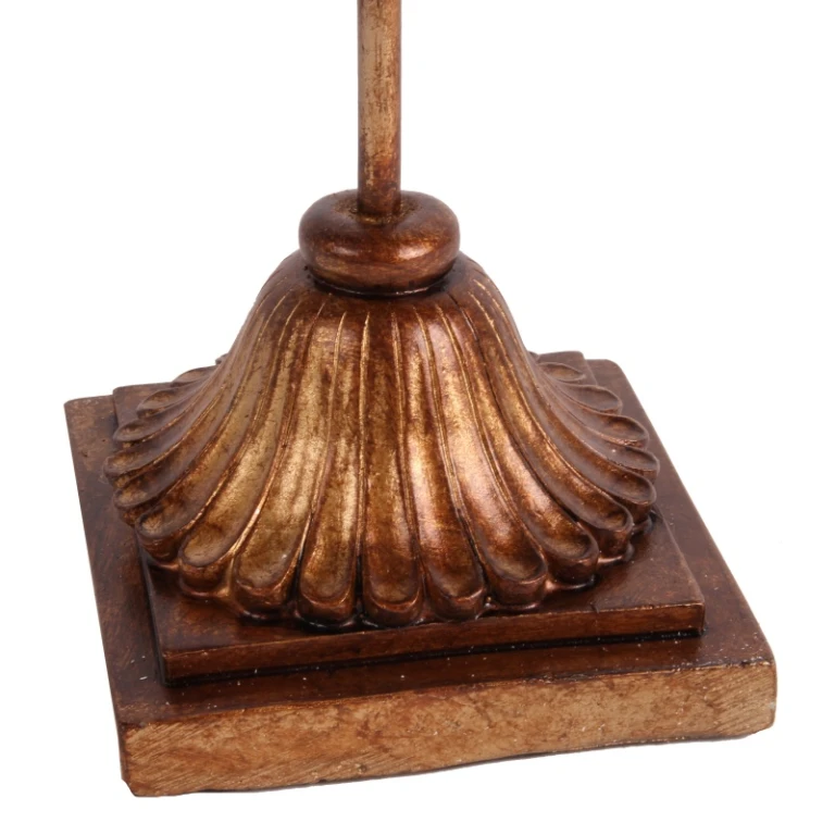 Fleur-de-lis jalustalla - kulta - 38 cm - taidehartsista