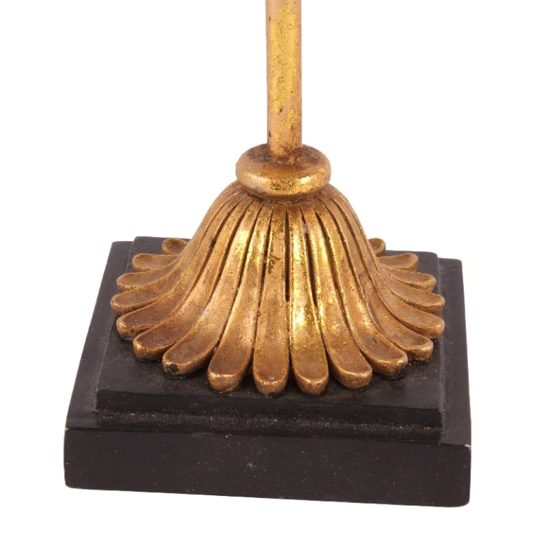 Koristekasvoteline jalustalla – kulta – 20,5 cm – taidehartsia