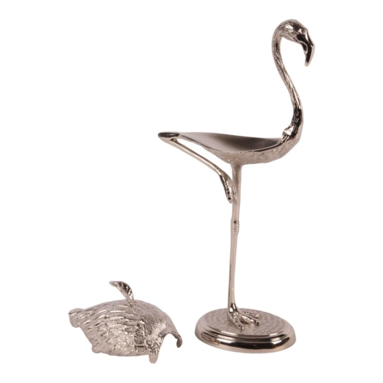 Säilytyslaatikko Flamingo - 29 cm - hopea - messinki
