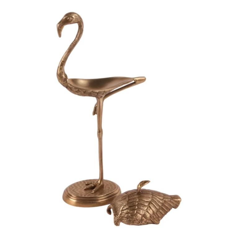 Säilytysrasia Flamingo - 29 cm - kulta - messinki