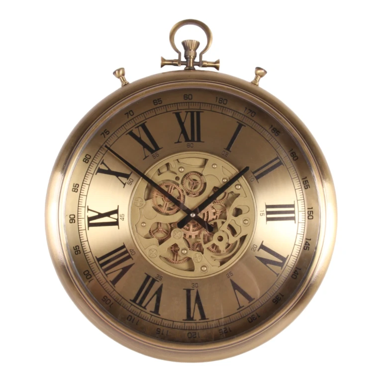 Seinäkello Whitestone - 62 cm - kulta - pyöreä - metalli