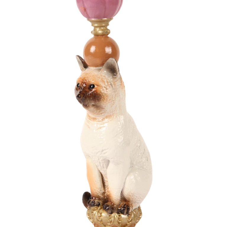 Kattokynttilä Kat - 26 cm - monivärinen - tekoharts