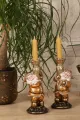 Kandelaar Kerstman 23 cm - Goud - Resin