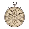 Wereldklok - 51 cm - Zilver - Rond - Aluminium