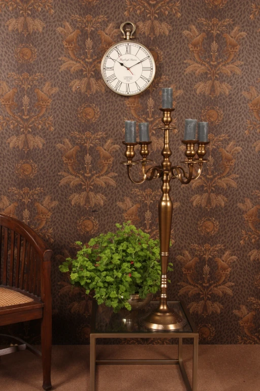 Viidenhaarainen kandelabra - 104 cm - kulta - alumiini