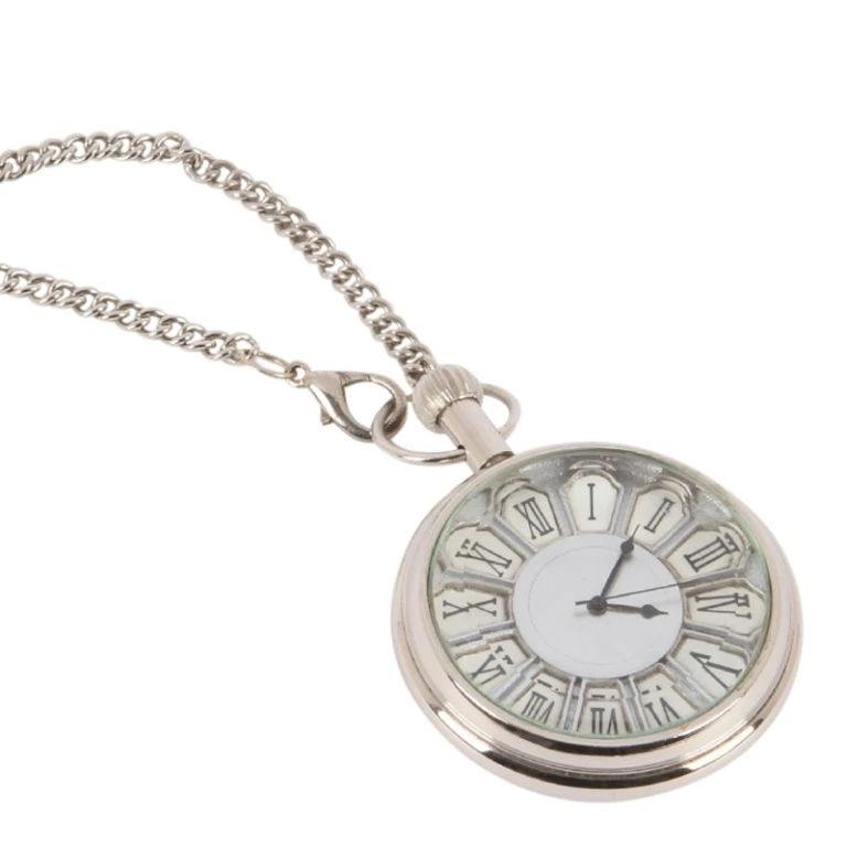 Dutch Style Taskukello Ghandi - 5 cm - hopea - messinki