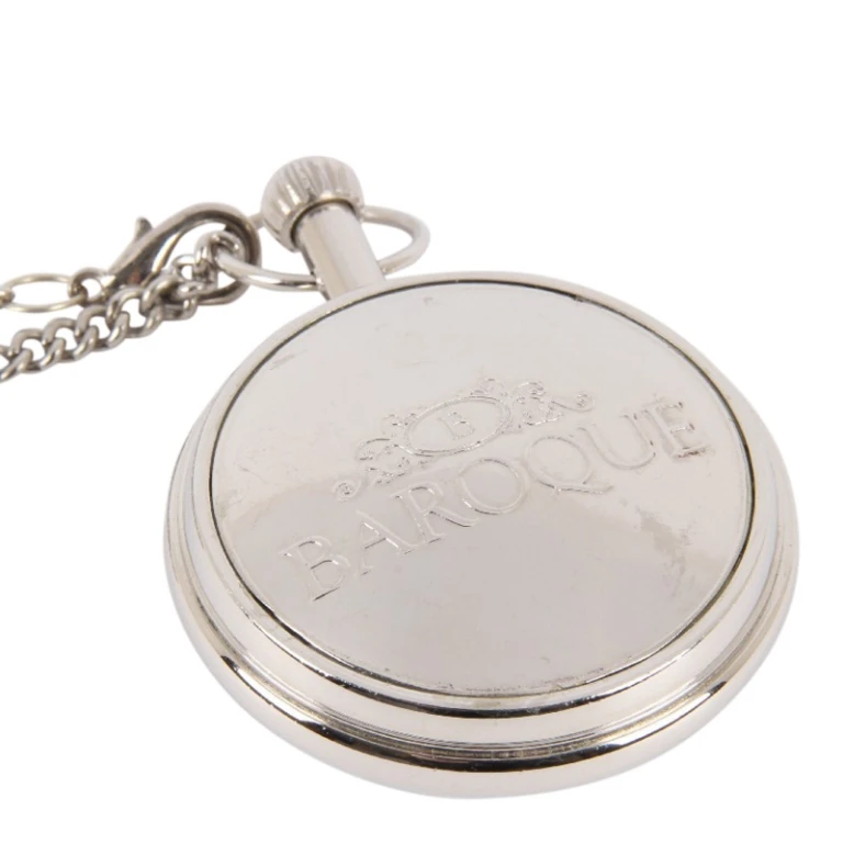 Dutch Style Taskukello Ghandi - 5 cm - hopea - messinki