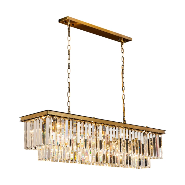 Kattokruunu Hilton - kulta - lasi - 125 cm