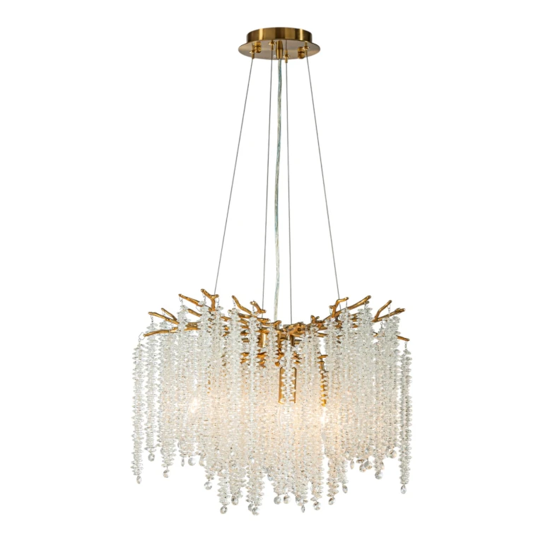 Dutch Style Kroonluchter Waterfall - 45 cm - kulta - lasi