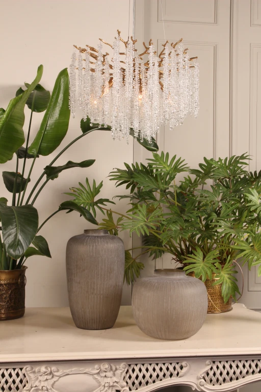 Dutch Style Kroonluchter Waterfall - 45 cm - kulta - lasi