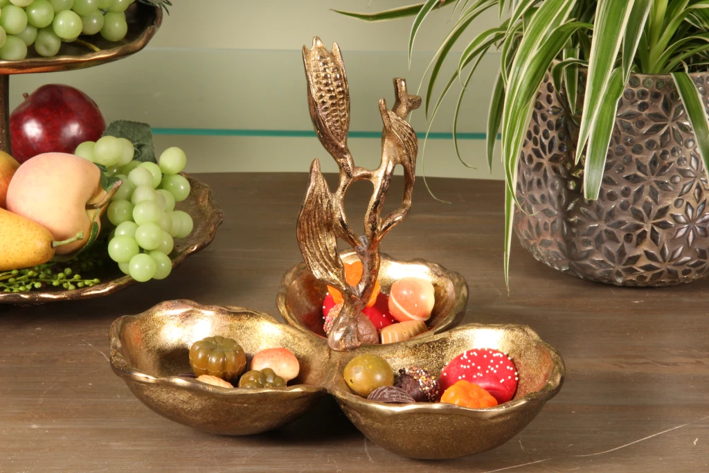 Koristekulhot - kulta - alumiini - 3 kpl - 24 cm