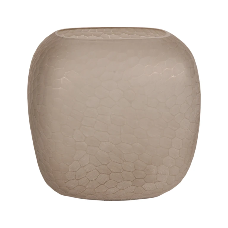Pebble-maljakko - 26 cm - ruskea - lasi