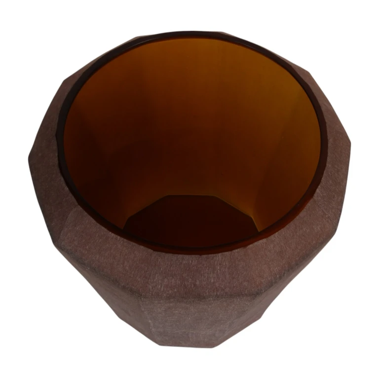 Diamond-maljakko - 29 cm - meripihka - lasi