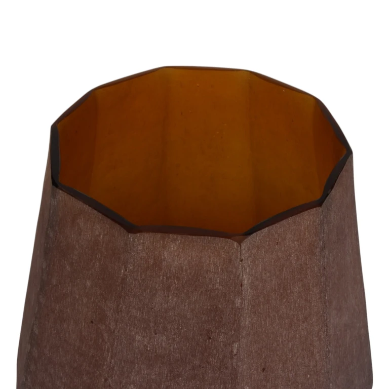 Diamond-maljakko - 29 cm - meripihka - lasi