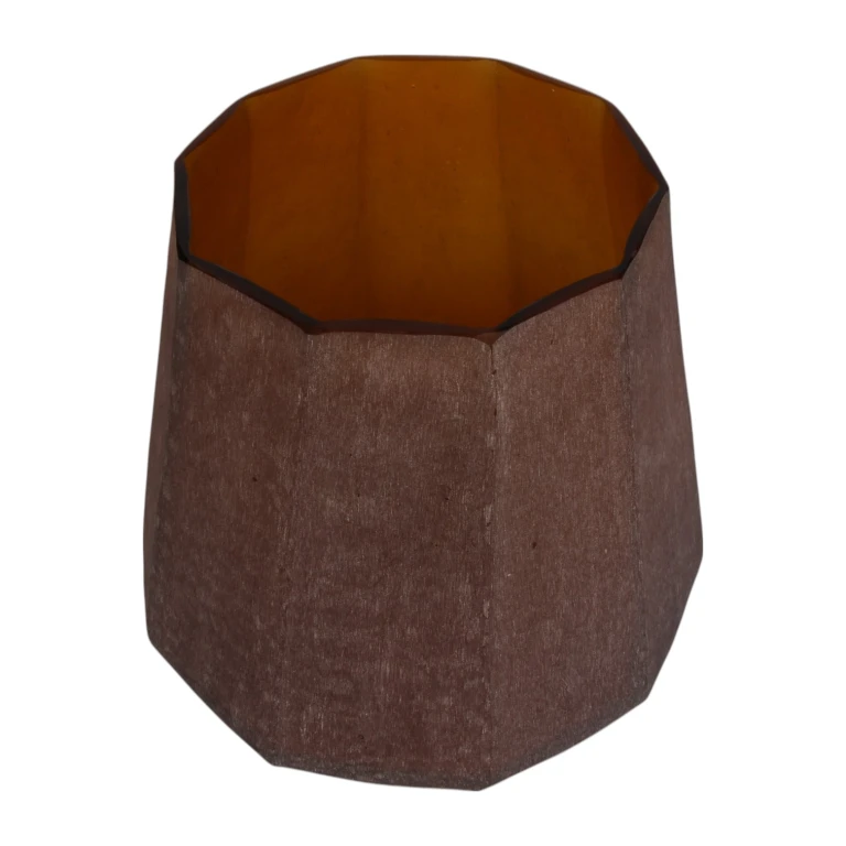 Diamond-maljakko - 29 cm - meripihka - lasi