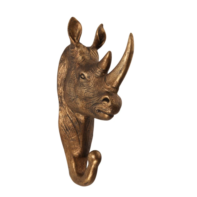 Seinäkoukku Sarvikuono - kulta - 18,5 cm