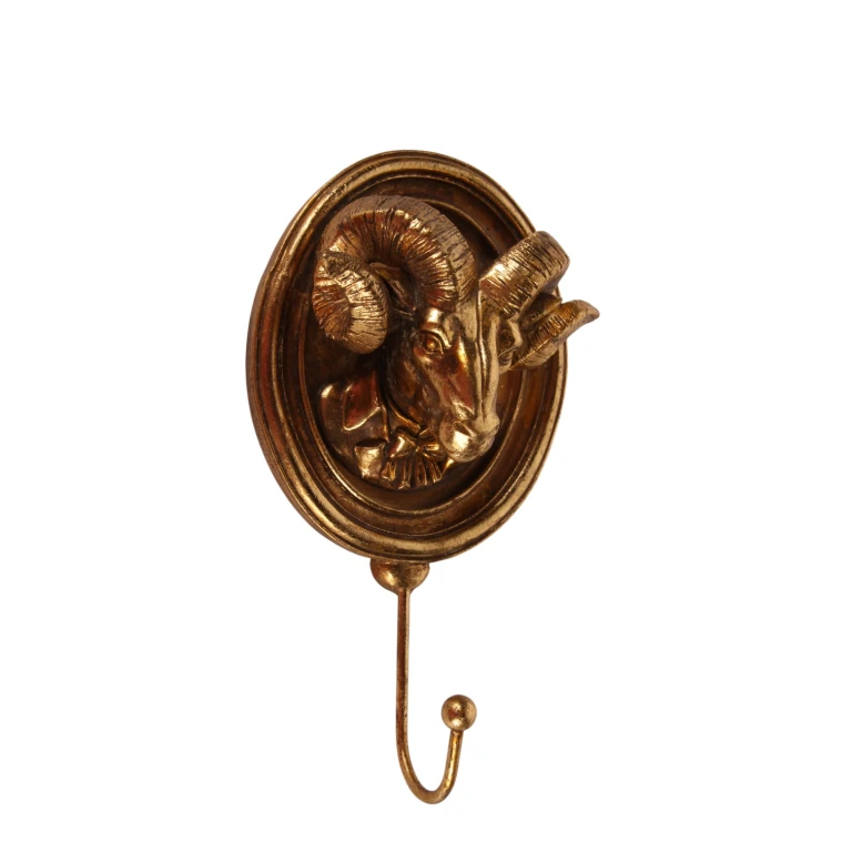 Seinäkoukku ram - kulta - 19 cm