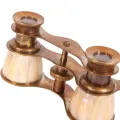 Decoratieve verrekijker - goud/wit - messing - 18 cm