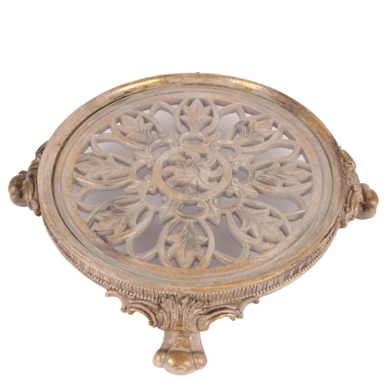 Taartplateau 35 cm ruskea kunsthars - 1 kpl