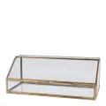 Näyttölaatikko - kulta - kupari ja lasi - 30 x 12 cm - 1 kpl