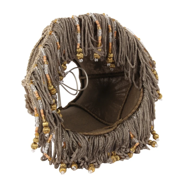 Victorianin lampunvarjostin kiinnitettävä - 15 cm - taupe - kangas