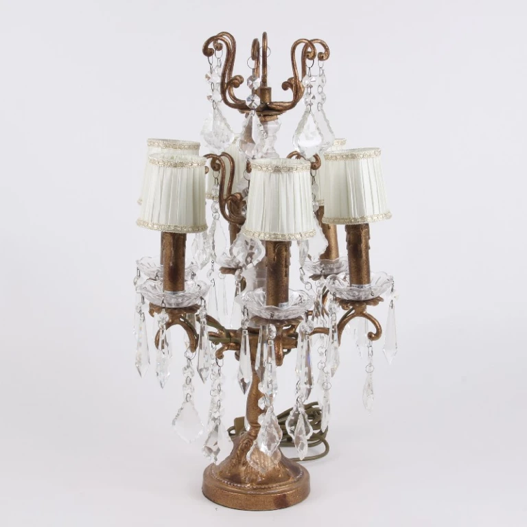 Victorian Mini -klipsilamppunvarjostin - 8 cm - kerma värinen - kangas