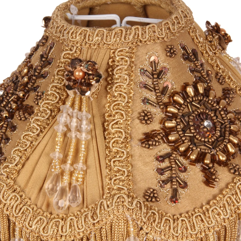 Valaisinkannu Victorian Dome - 18 cm - kulta - kangas