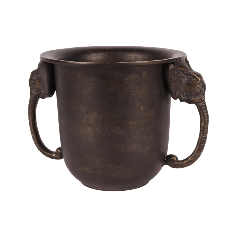 Viinikylmäkannu Elefantti - antiikkinen kulta - alumiini - 20 cm
