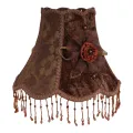Lampenkap Victorian - 29 cm - bruin - stof